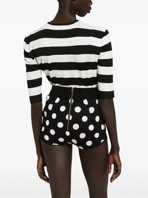 Dolce & Gabbana crew-neck striped top - Black - zdjęcie produktu nr 2