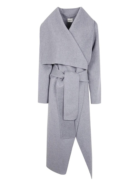 KHAITE wrap-belt wool coat - Grey - zdjęcie produktu nr 2