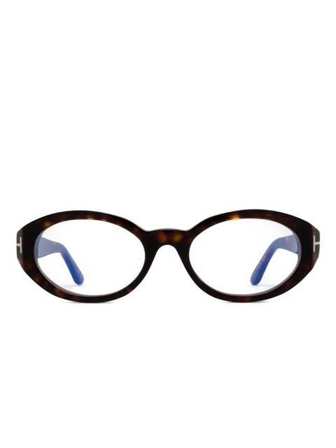 TOM FORD Eyewear oval-frame glasses - Brown - zdjęcie produktu nr 1