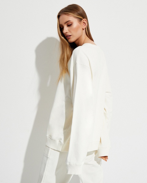 NANUSHKA - Biała bluza z logo Remy - zdjęcie produktu nr 1