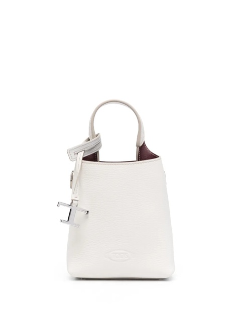 Tod's debossed-logo leather mini bag - White - zdjęcie produktu nr 1
