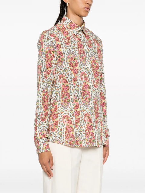 ETRO paisley-print cotton shirt - Pink - zdjęcie produktu nr 2