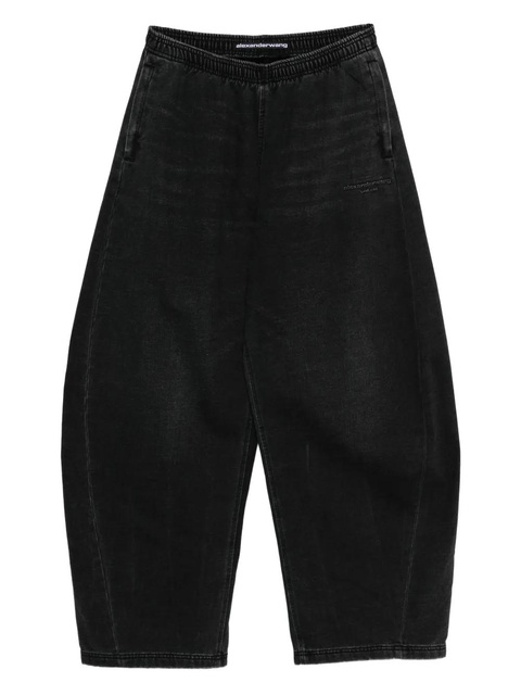 Alexander Wang elasticated-waist wide-leg trousers - Black - zdjęcie produktu nr 1