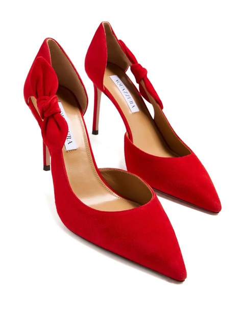 Aquazzura 105mm Very Bow Tie pumps - Red - zdjęcie produktu nr 2