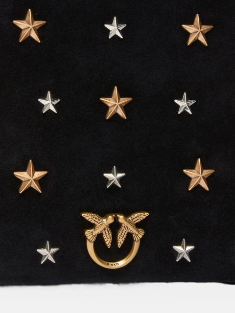 PINKO star-embellished suede shoulder bag - Black - zdjęcie produktu nr 2
