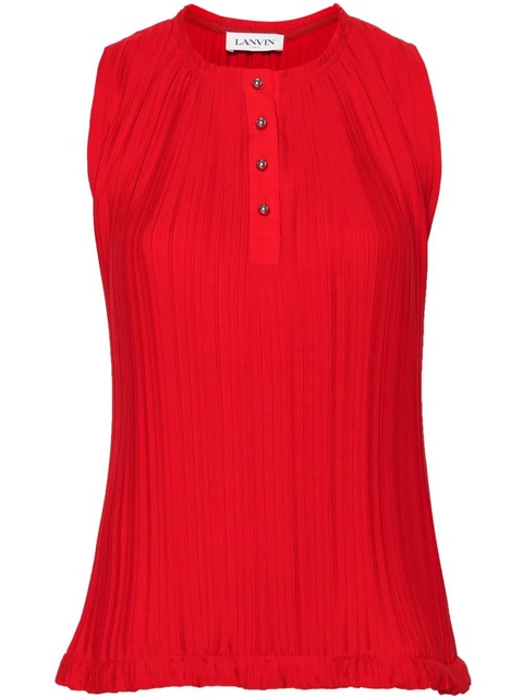 Lanvin pleated crepe de chine blouse - Red - zdjęcie produktu nr 1