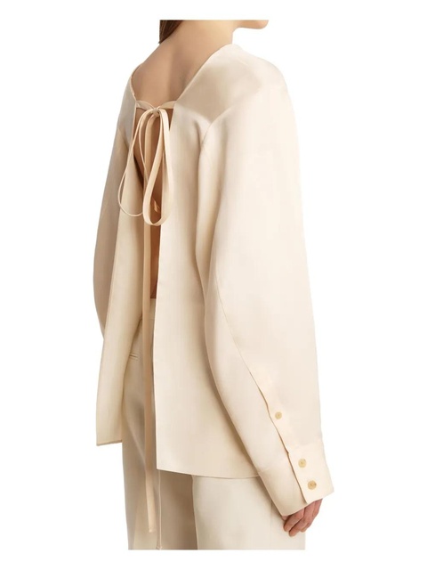 KHAITE Durion tie-back blouse - Neutrals - zdjęcie produktu nr 2
