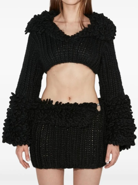 MISBHV ruffled knitted sweater - Black - zdjęcie produktu nr 1