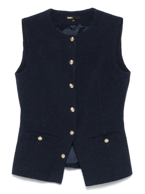 Maje bouclé vest - Blue - zdjęcie produktu nr 1