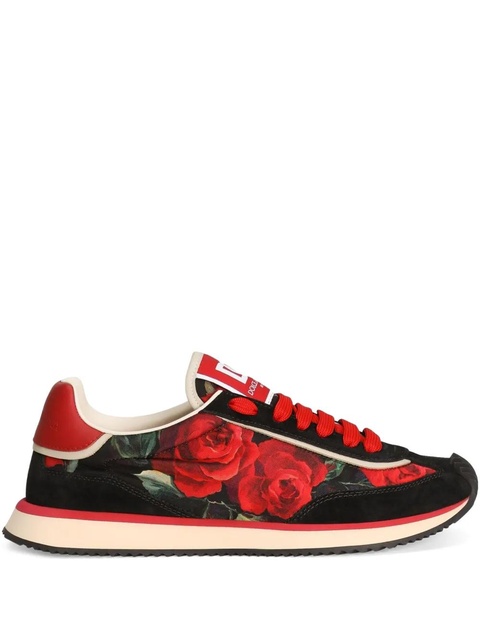 Dolce & Gabbana floral-print sneakers - Black - zdjęcie produktu nr 1