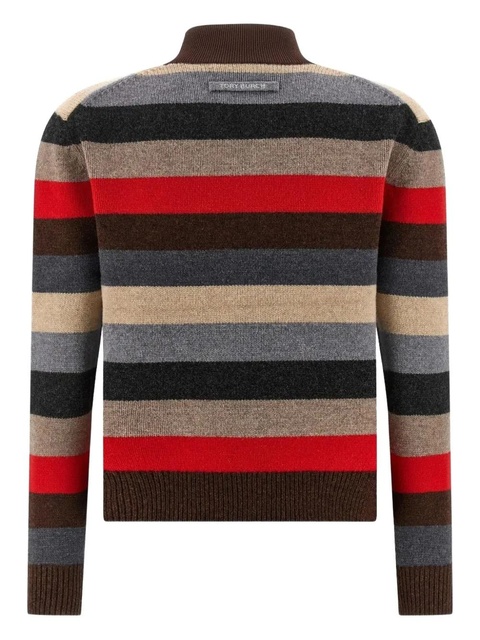 Tory Burch striped high neck sweater - Brown - zdjęcie produktu nr 2