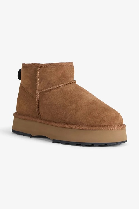 Emu Australia śniegowce zamszowe Sharky Micro Flatform kolor brązowy W13304 - zdjęcie produktu nr 1