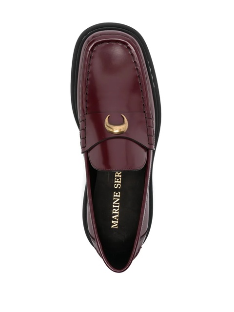Marine Serre 50mm leather loafers - Red - zdjęcie produktu nr 2