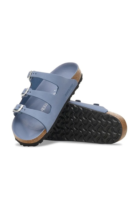 Birkenstock klapki skórzane Florida HEX damskie kolor niebieski 1030380 - zdjęcie produktu nr 2