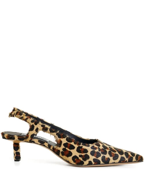 Essentiel Antwerp 45mm leopard-print slingback pumps - Brown - zdjęcie produktu nr 1