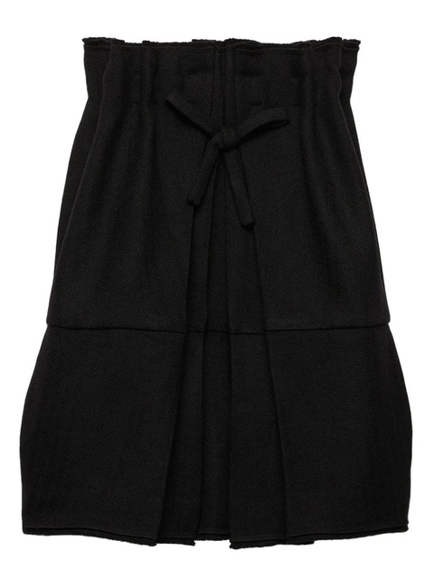 Prada bow-detailed pleated dress - Black - zdjęcie produktu nr 1