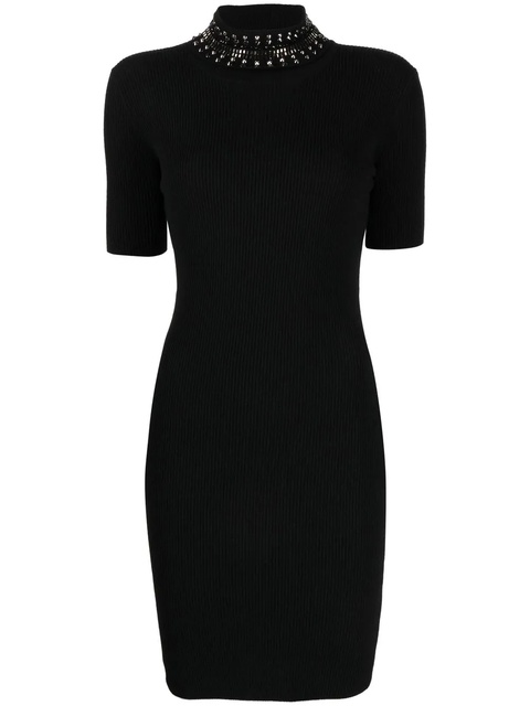 Versace spiked-turtleneck knit minidress - Black - zdjęcie produktu nr 1