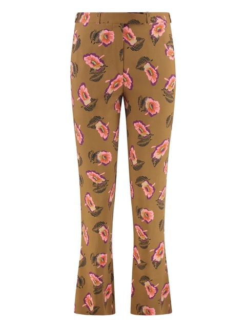 ETRO floral-print straight trousers - Brown - zdjęcie produktu nr 1