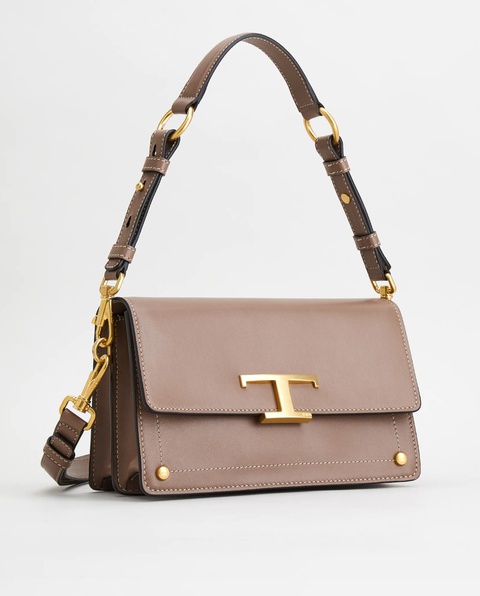 TOD'S - Brązowa torebka na ramię Timeless Mini - zdjęcie produktu nr 2