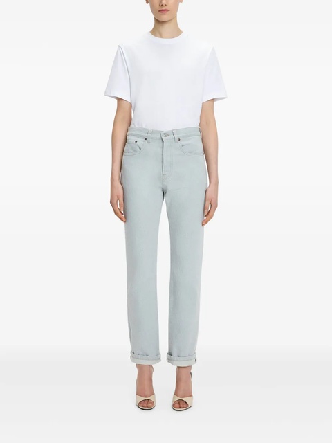 Victoria Beckham Victoria rolled-cuff straight-leg jeans - Blue - zdjęcie produktu nr 2
