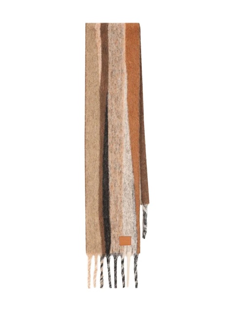 LOEWE striped fringed scarf - Neutrals - zdjęcie produktu nr 1