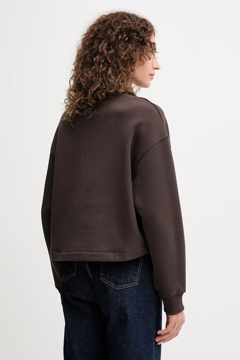 Lacoste bluza bawełniana damska kolor brązowy gładka SF5275 - zdjęcie produktu nr 2