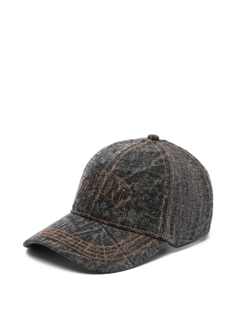 GANNI embroidered baseball cap - Black - zdjęcie produktu nr 1