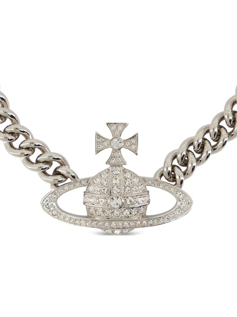 Vivienne Westwood crystal-embellished Orb necklace - Silver - zdjęcie produktu nr 2