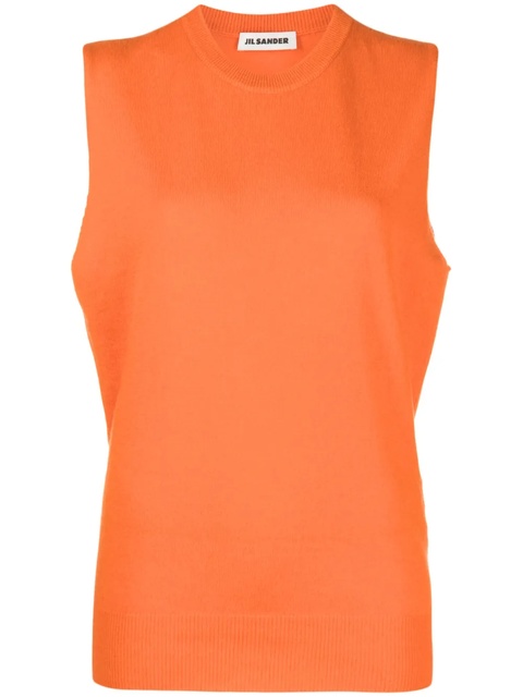 Jil Sander sleeveless cashmere top - Orange - zdjęcie produktu nr 1