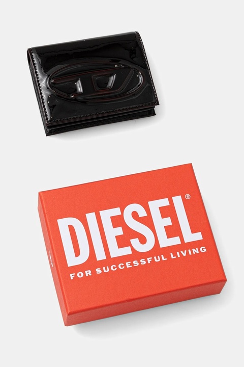 Diesel portfel 1DR 2.0 1DR BI FOLD III damski kolor czarny X10390.P8008 - zdjęcie produktu nr 1