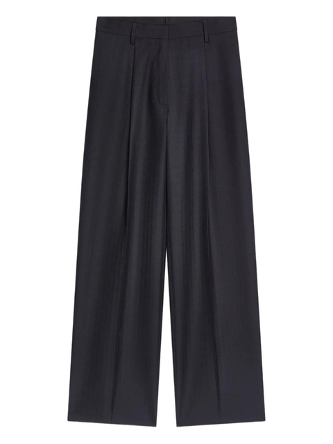 DRIES VAN NOTEN pleated wool pants - Blue - zdjęcie produktu nr 1