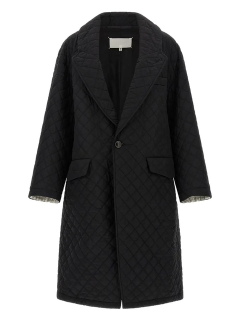 Maison Margiela single-breasted quilted coat - Black - zdjęcie produktu nr 1