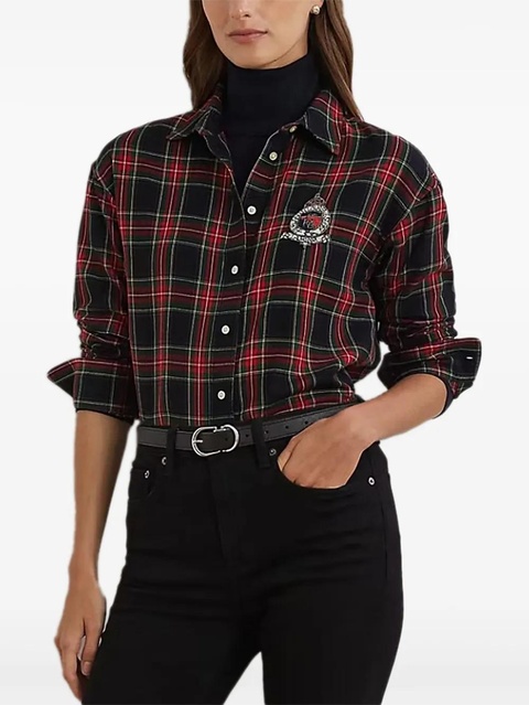 Lauren Ralph Lauren check-print shirt - Black - zdjęcie produktu nr 2
