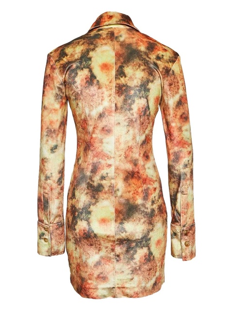 Nanushka abstract-pattern print mini dress - Orange - zdjęcie produktu nr 2