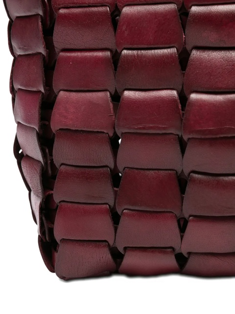 DRAGON DIFFUSION woven leather tote bag - Red - zdjęcie produktu nr 2
