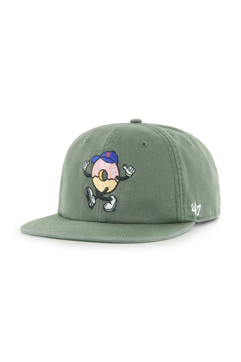 47 brand czapka z daszkiem bawełniana MLB New York Mets kolor zielony B-CARRL16GWP-MS - zdjęcie produktu nr 1