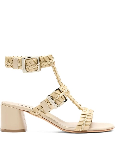 Casadei 50mm braided-strap heeled sandals - Neutrals - zdjęcie produktu nr 1