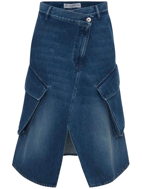 JW Anderson cargo denim midi skirt - Blue - zdjęcie produktu nr 1