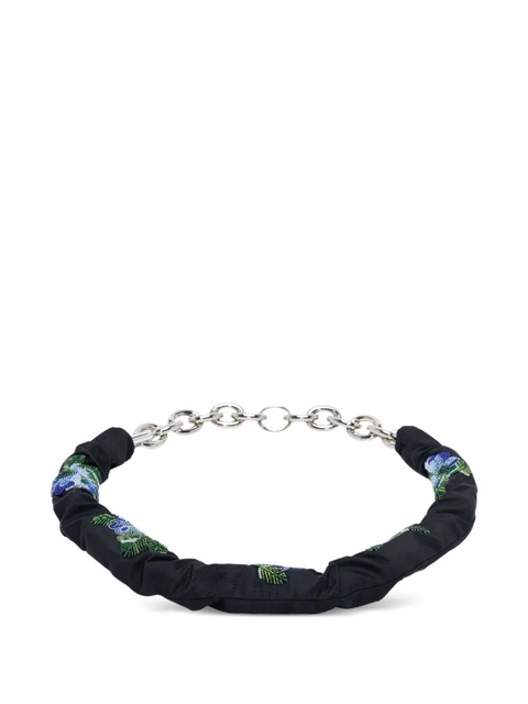 Simone Rocha floral-embroidered chain belt - Black - zdjęcie produktu nr 1