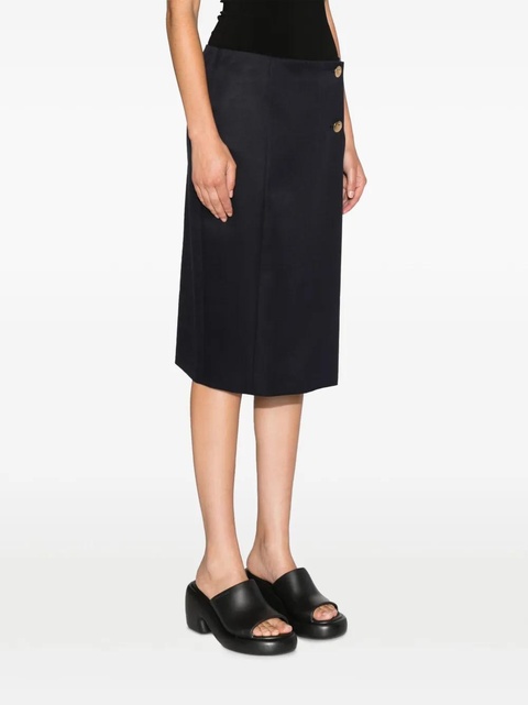 Givenchy wool-blend straight skirt - Blue - zdjęcie produktu nr 2