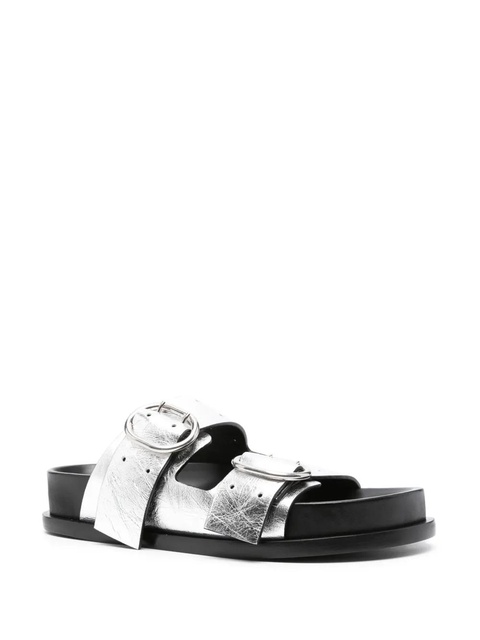 Jil Sander double-buckle leather sandals - Silver - zdjęcie produktu nr 2