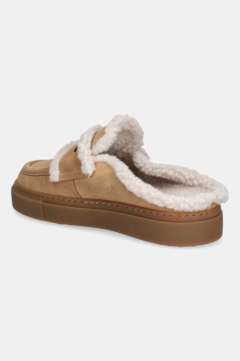 Inuikii kapcie zamszowe Mule Wool kolor beżowy 1004.017.0011.251 - zdjęcie produktu nr 2