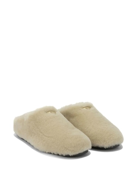 Prada fur flat mules - Neutrals - zdjęcie produktu nr 2