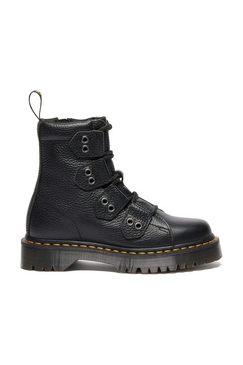 Dr. Martens workery skórzane 1460 LTT damskie kolor czarny na platformie DM41750001 - zdjęcie produktu nr 1