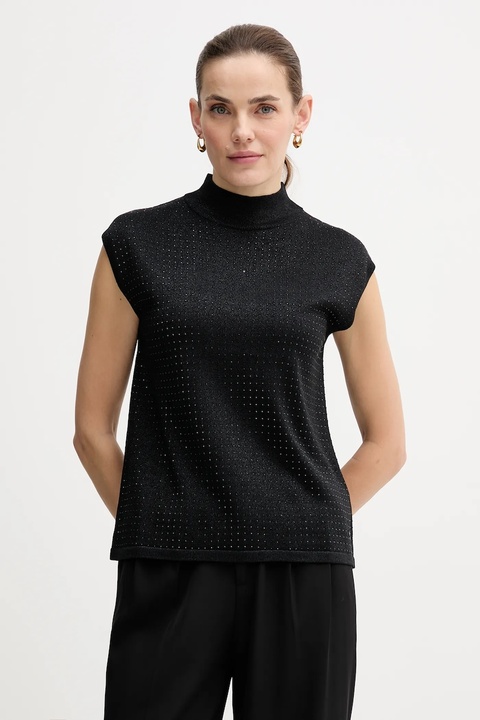 Joseph Ribkoff sweter damskie kolor czarny lekki z półgolfem 254935 - zdjęcie produktu nr 1