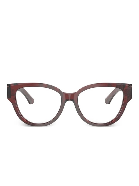 Burberry Eyewear check-pattern glasses - Red - zdjęcie produktu nr 1