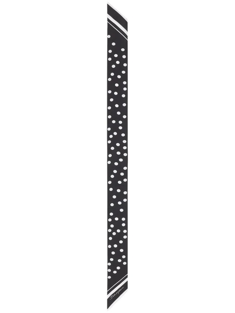 Dolce & Gabbana striped polka-dotted silk scarf - Black - zdjęcie produktu nr 1