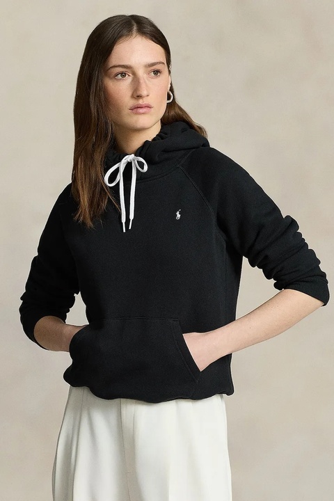 Polo Ralph Lauren bluza damska kolor czarny z kapturem gładka 211943007 - zdjęcie produktu nr 1