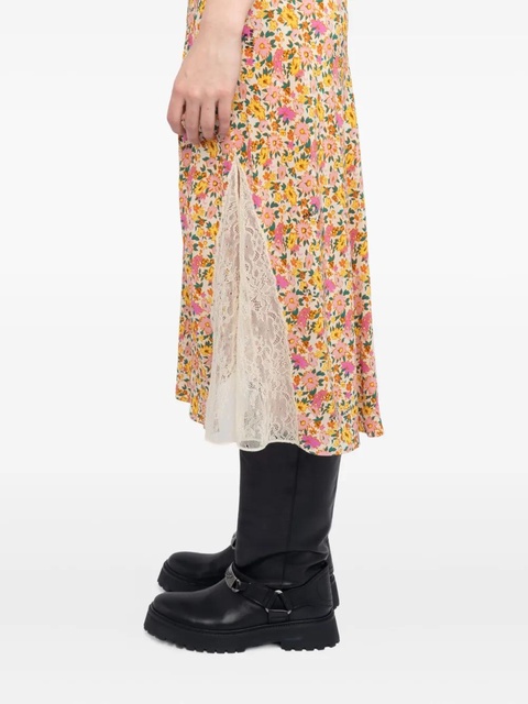 Zadig&Voltaire Jayla floral-print midi skirt - Orange - zdjęcie produktu nr 2