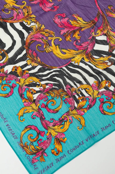 Versace Jeans Couture apaszka wełniana damska kolor multicolor wzorzysta 78HA7H02 ZG355 - zdjęcie produktu nr 2